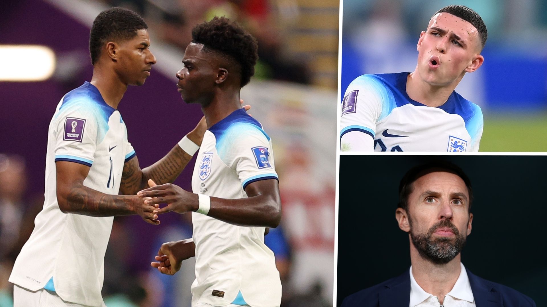 Rashford Saka Foden Southgate England GFX