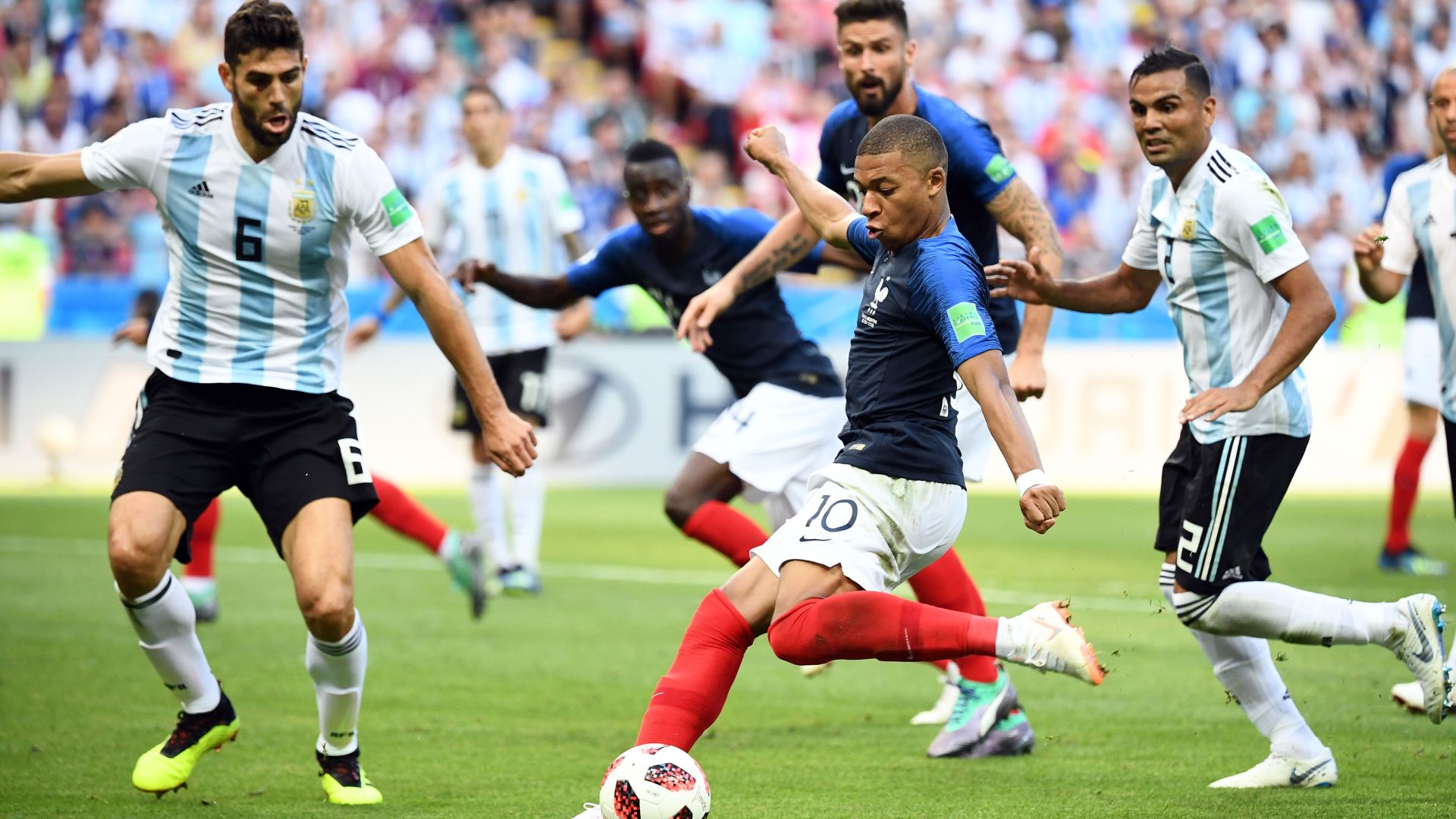 Kylian Mbappe France Argentina 2018