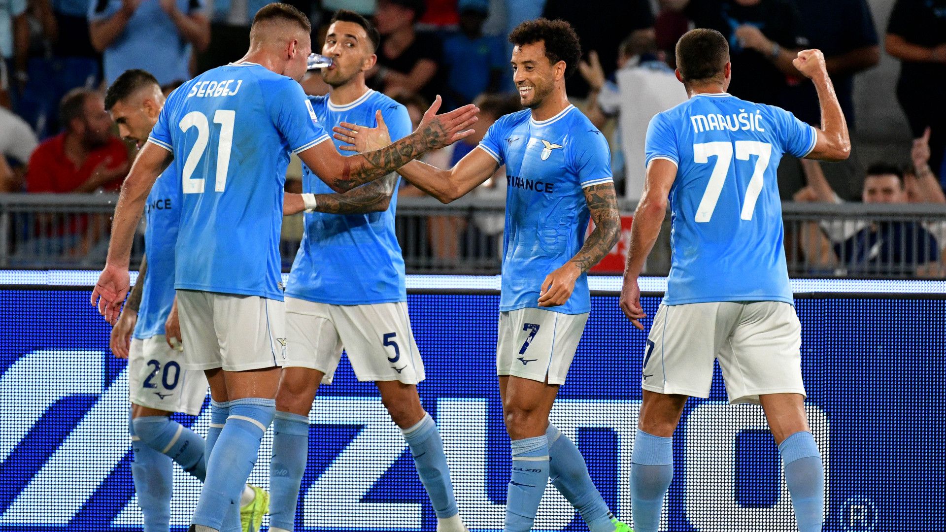 Lazio Celebrate Lazio Inter Serie A