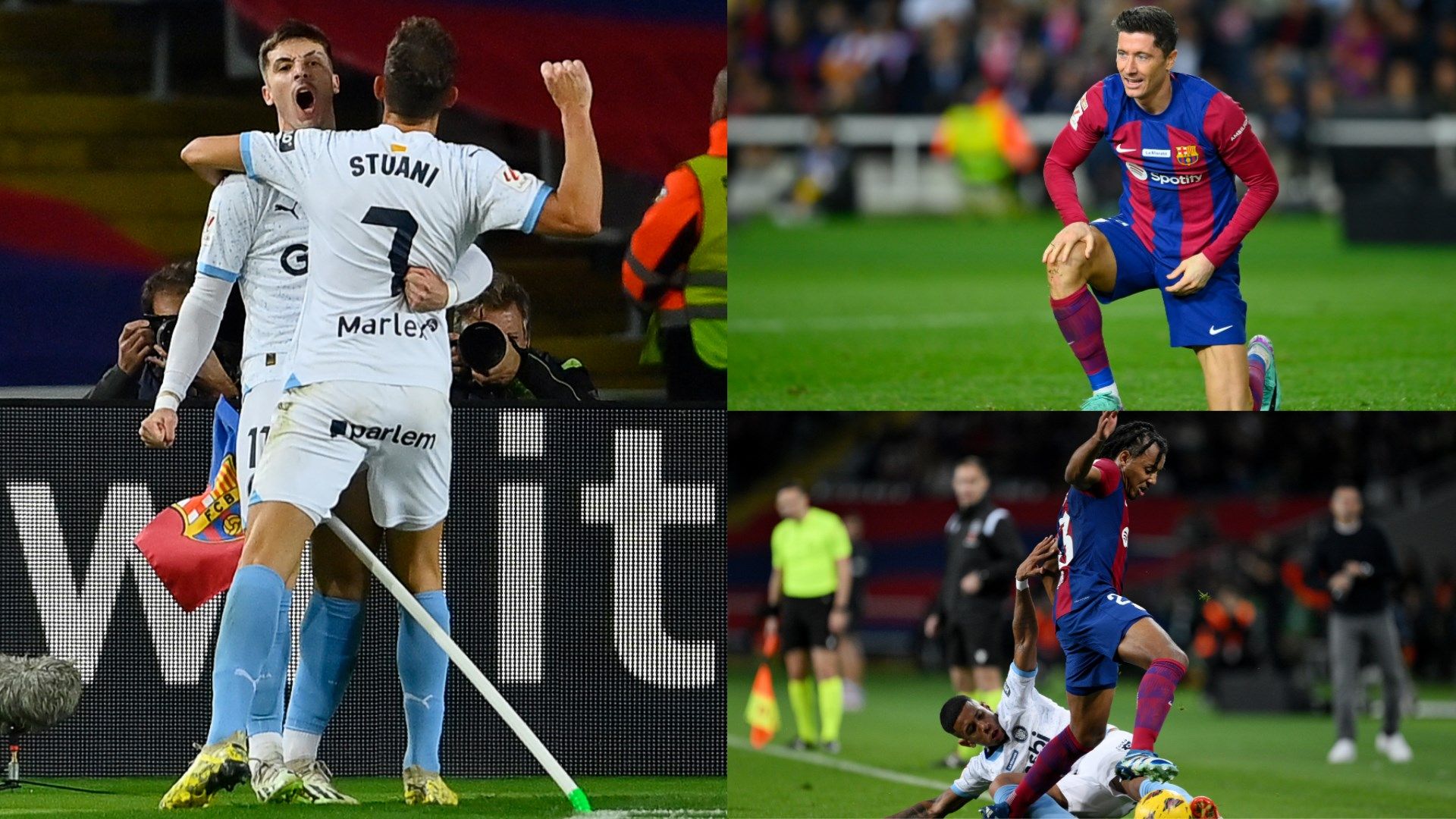 Kounde-Lewandowski-Barca-Girona-Stuani