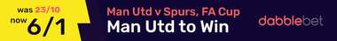 Manchester United to beat Spurs footer
