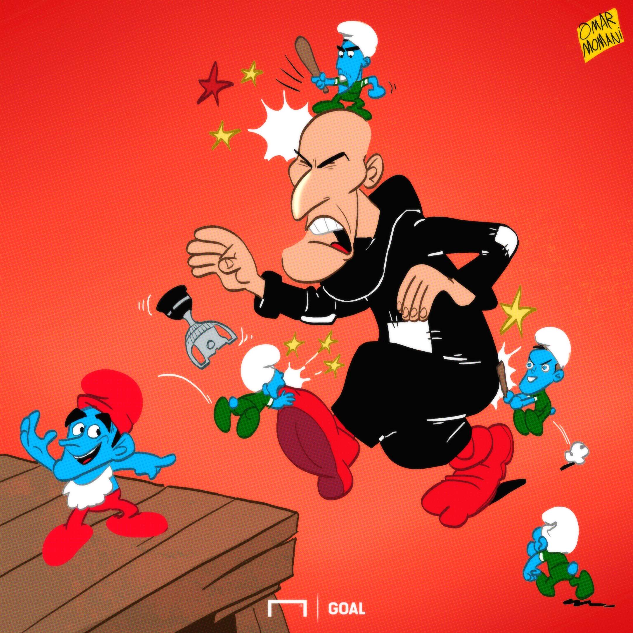 Leganes Zinedine Zidane cartoon