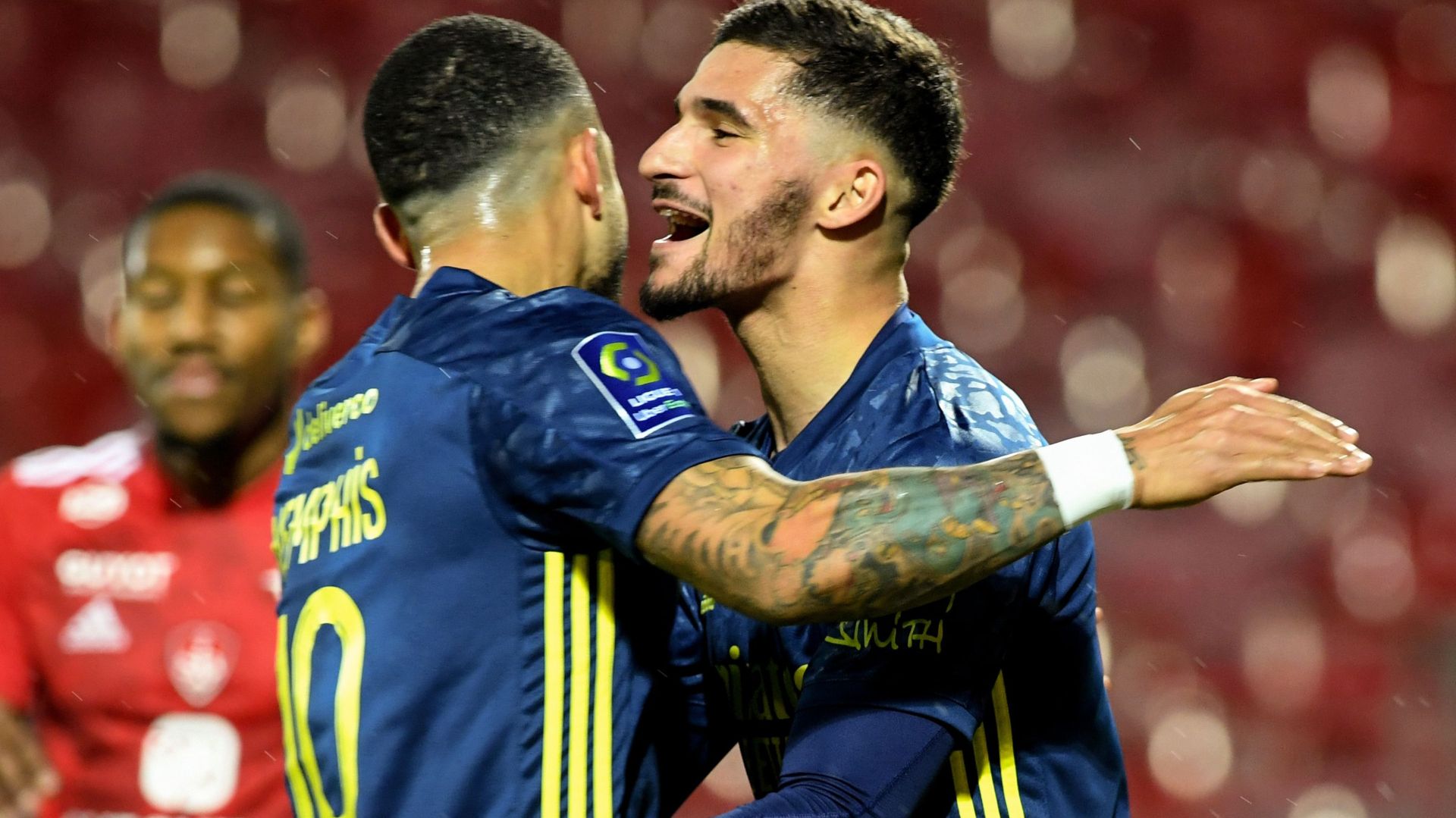 Memphis Depay Houssem Aouar Brest Lyon Ligue 1 19022021