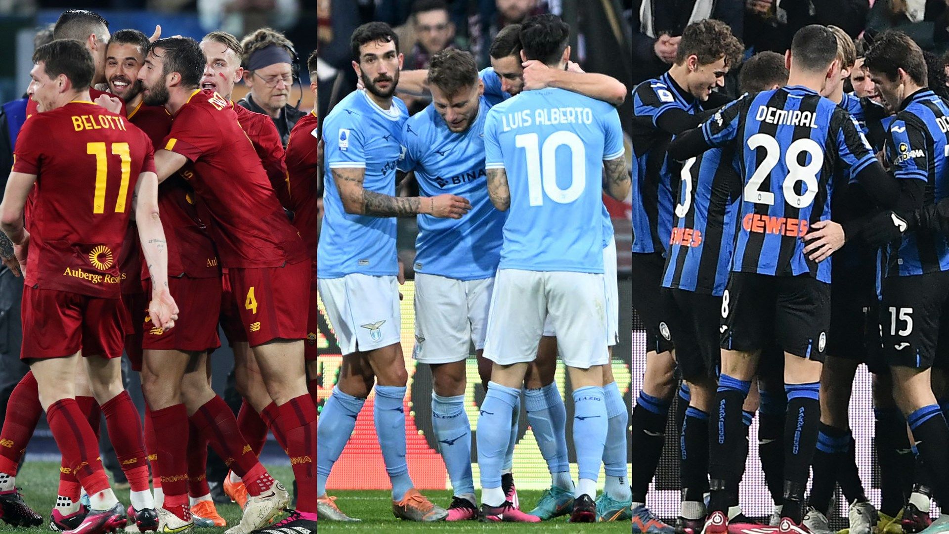 Roma Lazio Atalanta