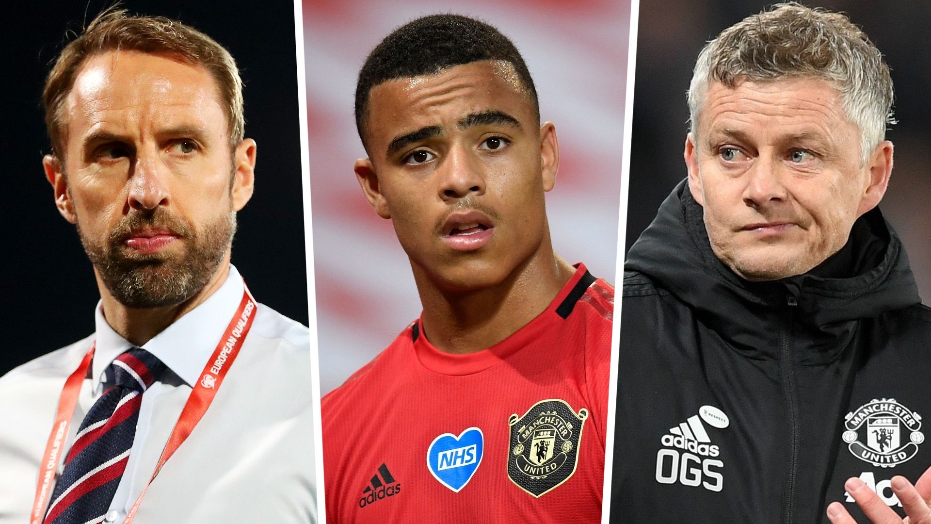 Gareth Southgate Mason Greenwood Ole Gunnar Solskjaer