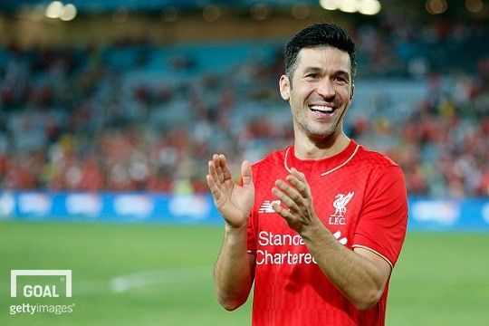 축구선수 은퇴 이후 리버풀 레전드 매치에 참가한 루이스 가르시아. 사진=게티이미지