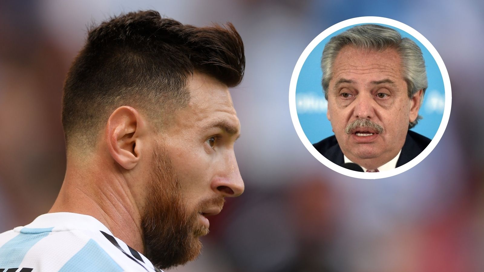 Lionel Messi/Argentina president Alberto Fernandez