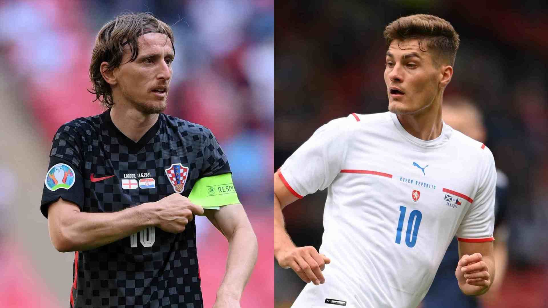 Luka Modric Croatia Patrik Schick Czech Republic