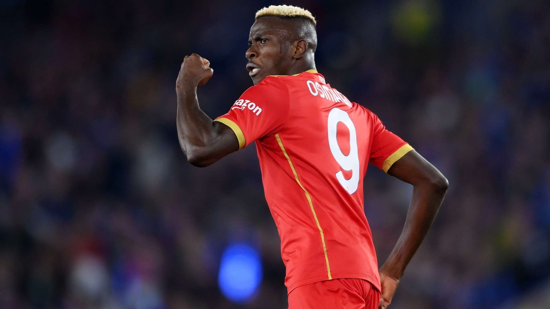 Victor Osimhen Leicester Napoli Europa League 16092021