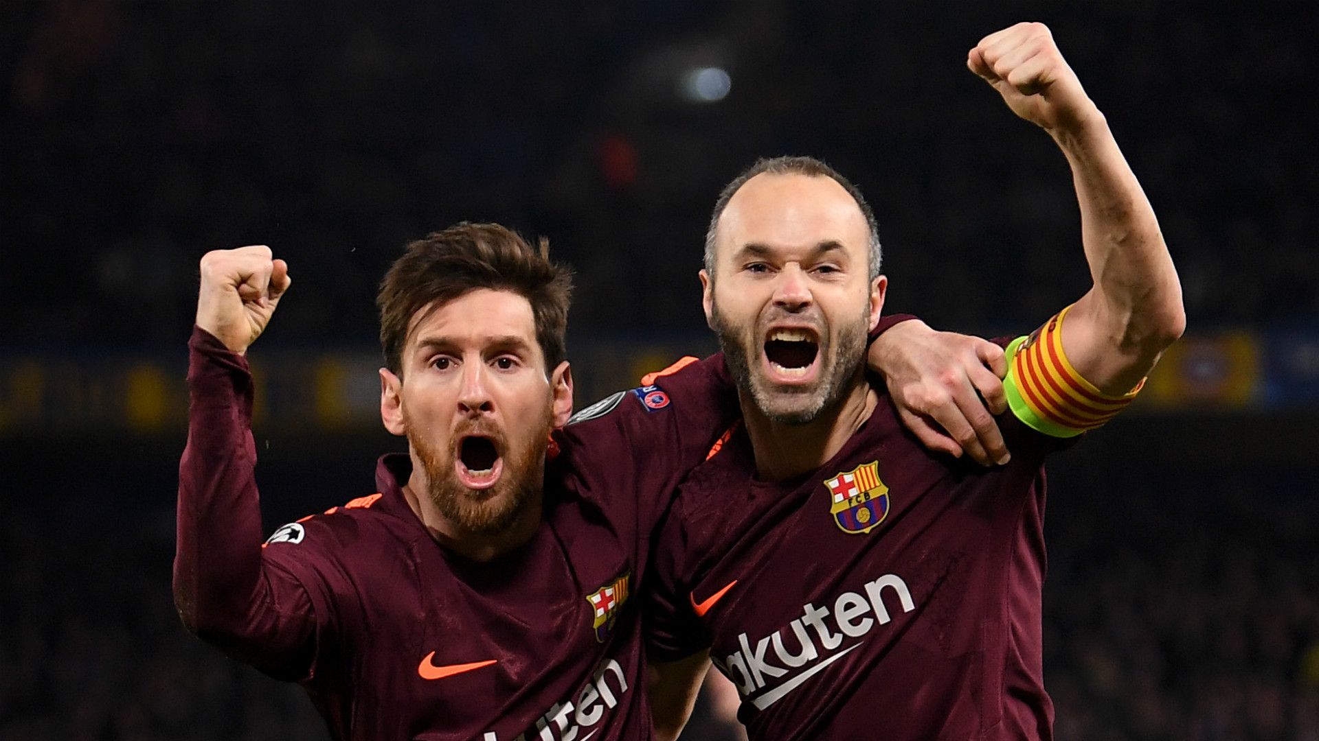 LIONEL MESSI ANDRES INIESTA BARCELONA UEFA CHAMPIONS LEAGUE 20022018