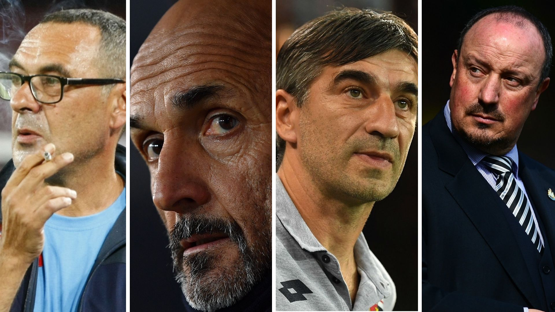 Maurizio Sarri-Rafael Benitez-Ivan Juric-Luciano Spalletti
