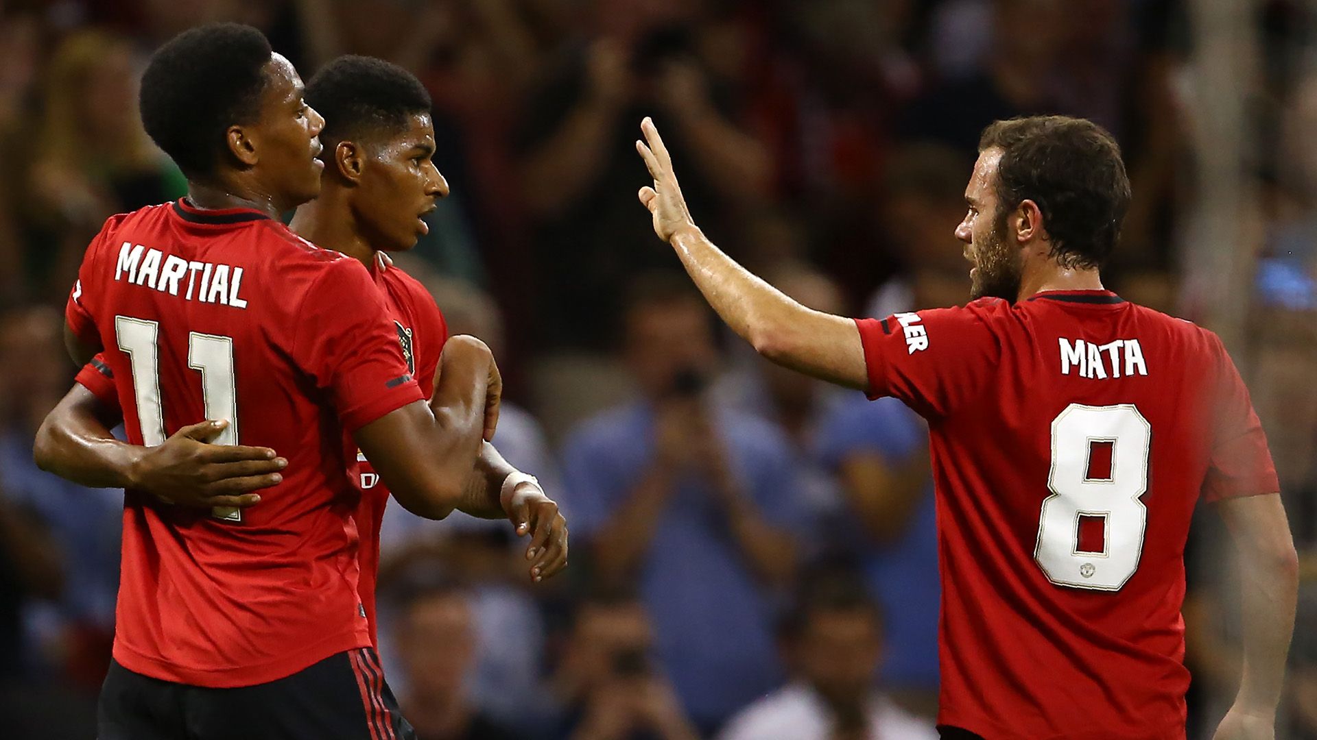 Anthony Martial Marcus Rashford Juan Mata Man Utd