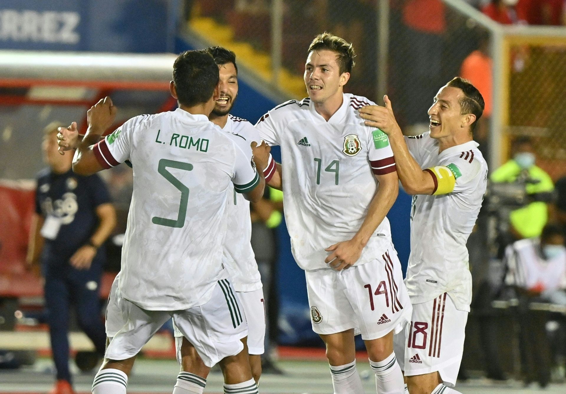 Luis Romo, Tecatito Corona, Sebastián Córdova, Andrés Guardado México Eliminatorias Qatar 2022