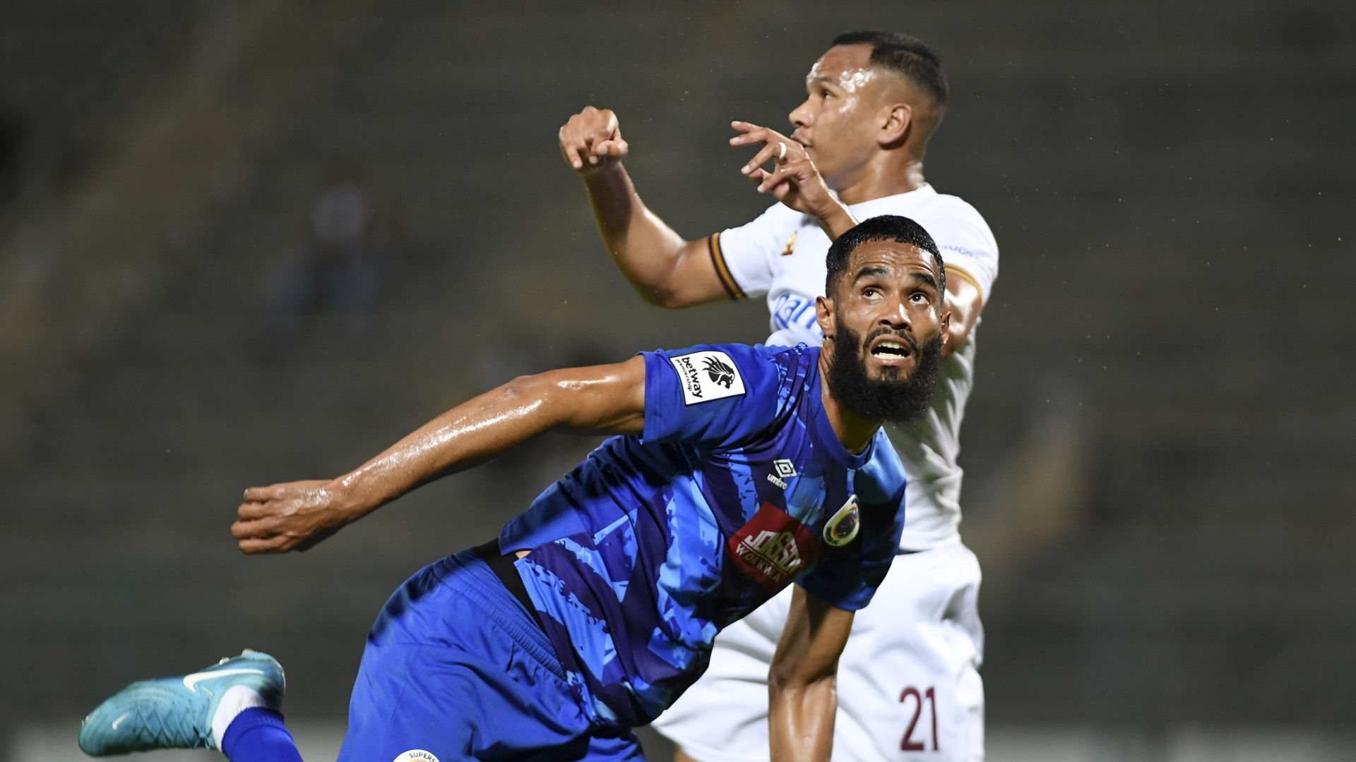 Tashreeq Morris, SuperSport United & Fawaaz Basadien, Stellenbosch, December 2024.