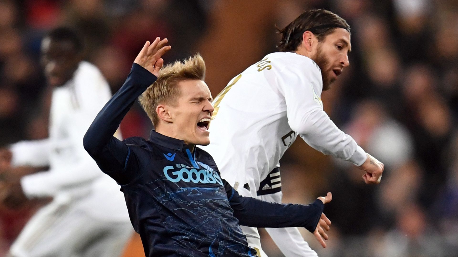 Odegaard y Ramos, Real Madrid-Real Sociedad