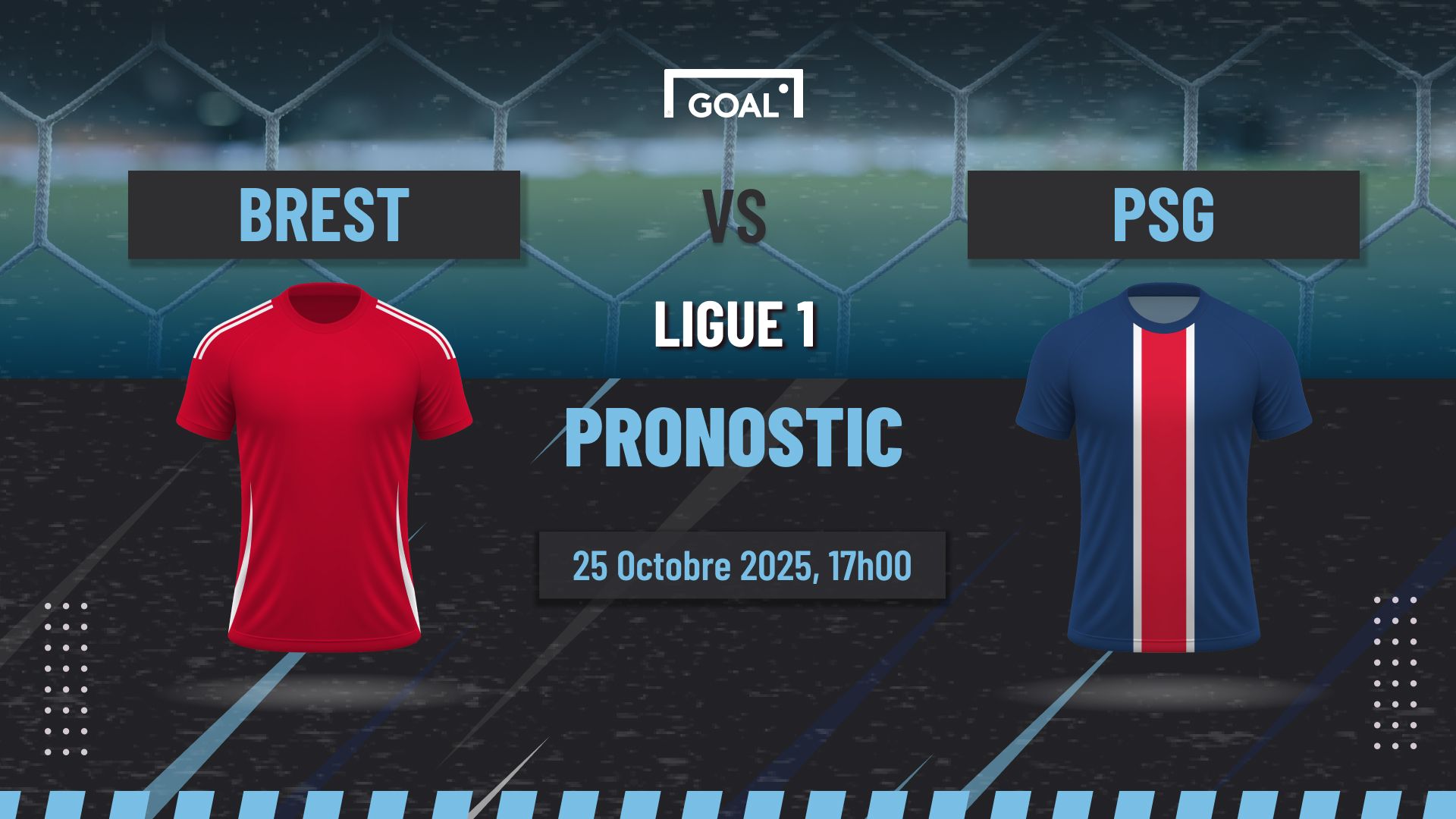 Pronostic Brest vs PSG 25/10/2025 : festival de buts parmi les conseils au Stade Francis-Le Blé