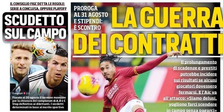 newspapers 21 May Corriere embed only