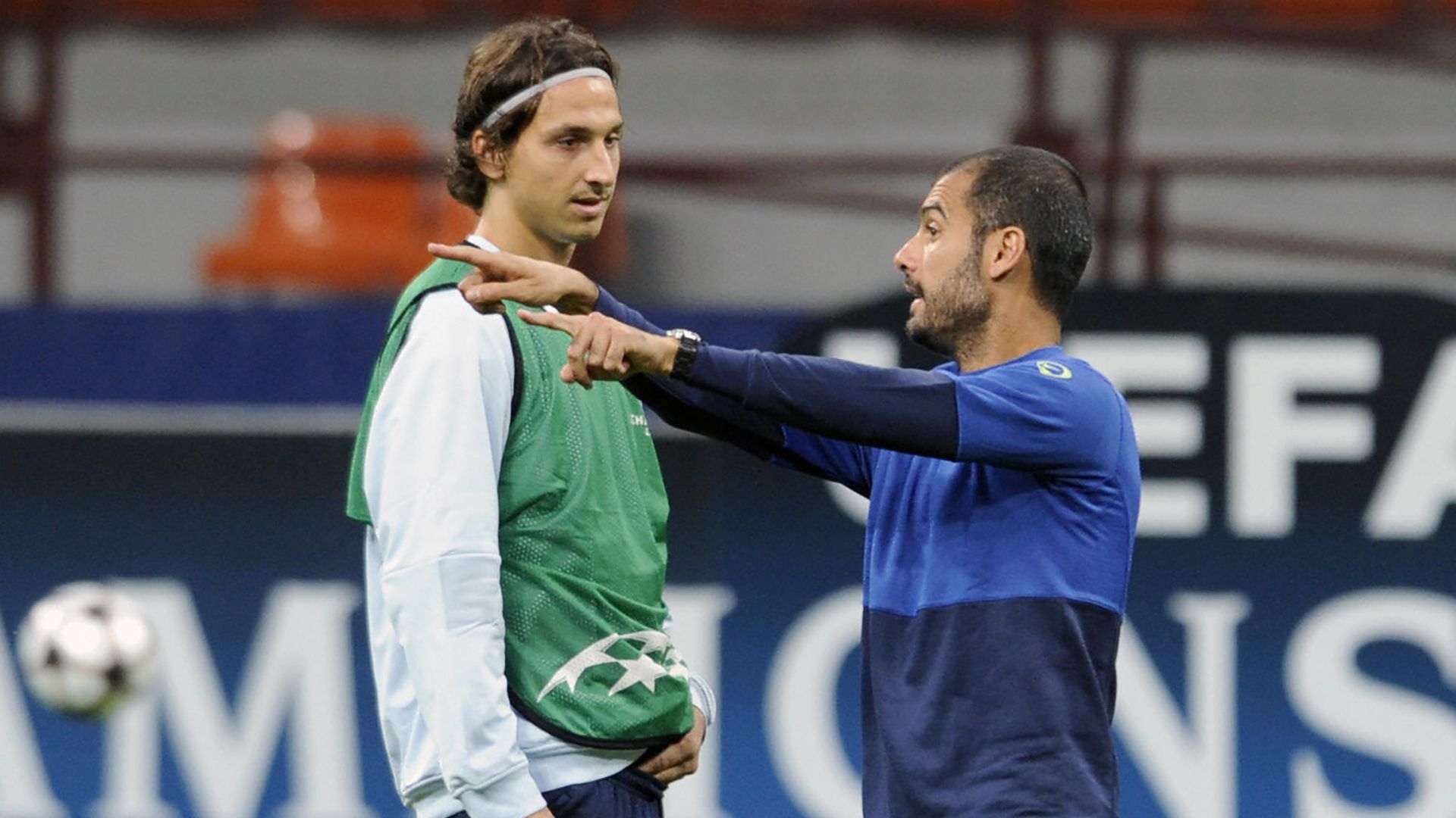 Zlatan Ibrahimovic Pep Guardiola Barcelona 2010