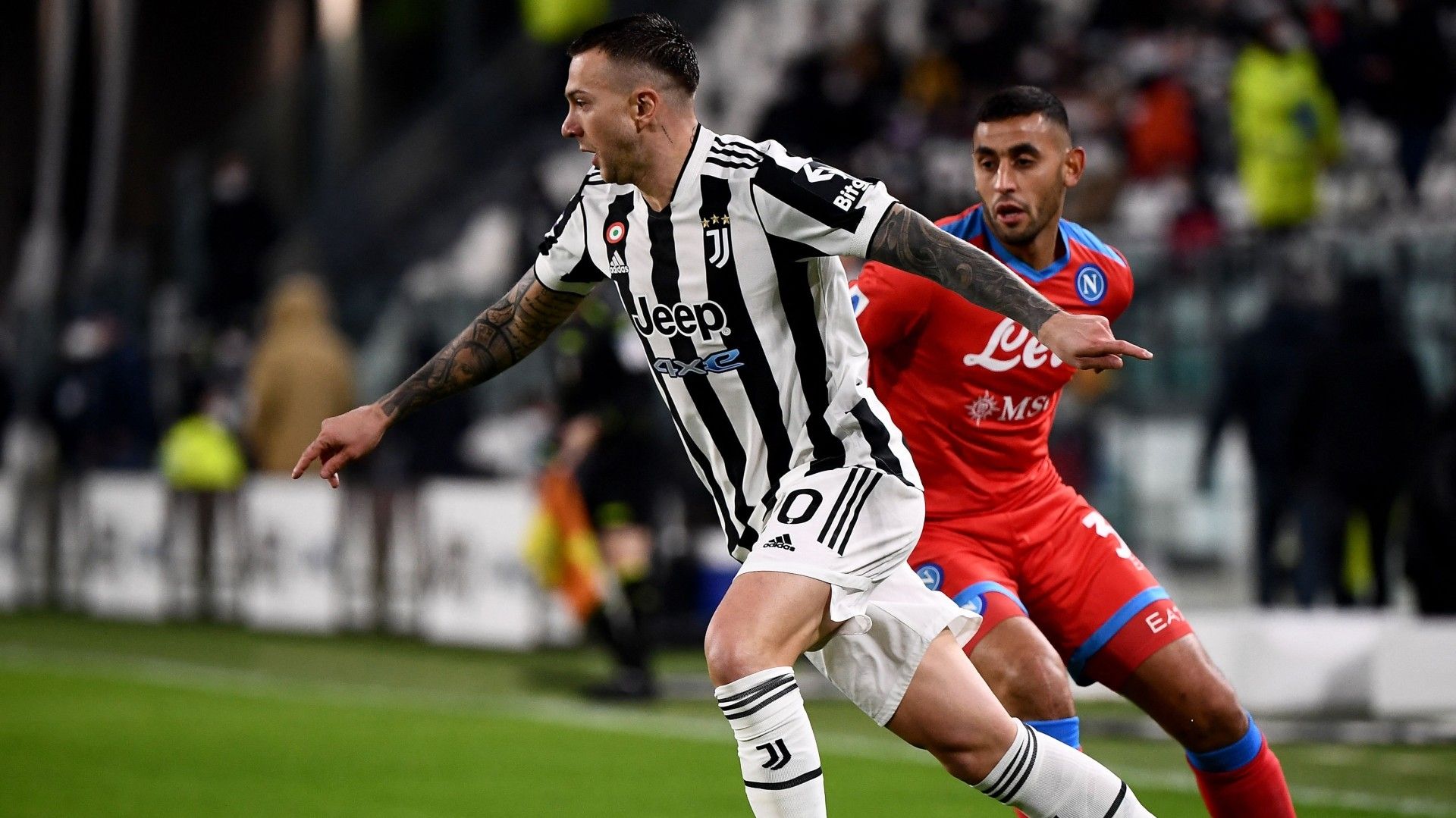 Federico Bernardeschi Faouzi Ghoulam Juventus Napoli 06012022