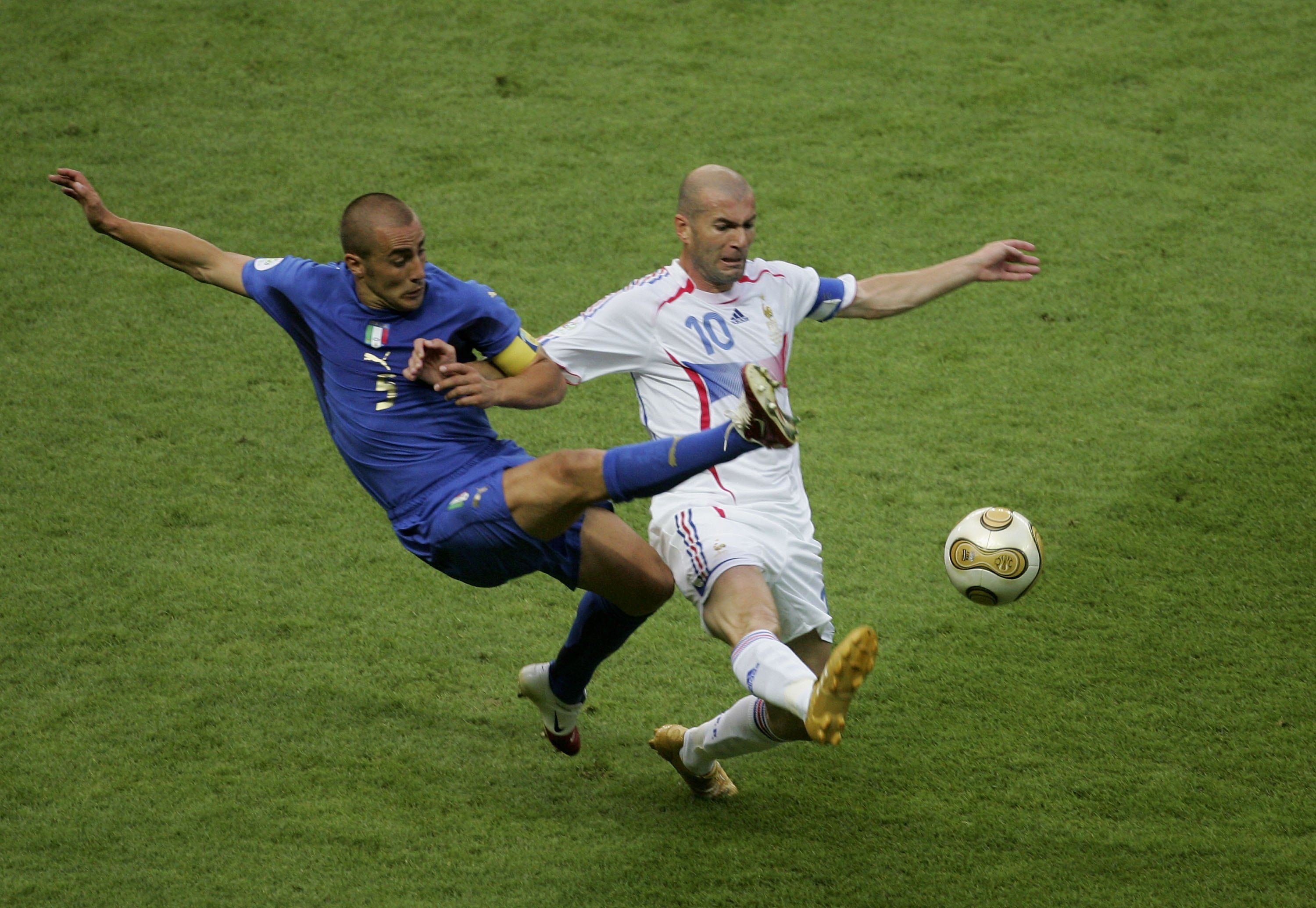 090706 France Italy Fabio Cannavaro Zinedine Zidane Just for body