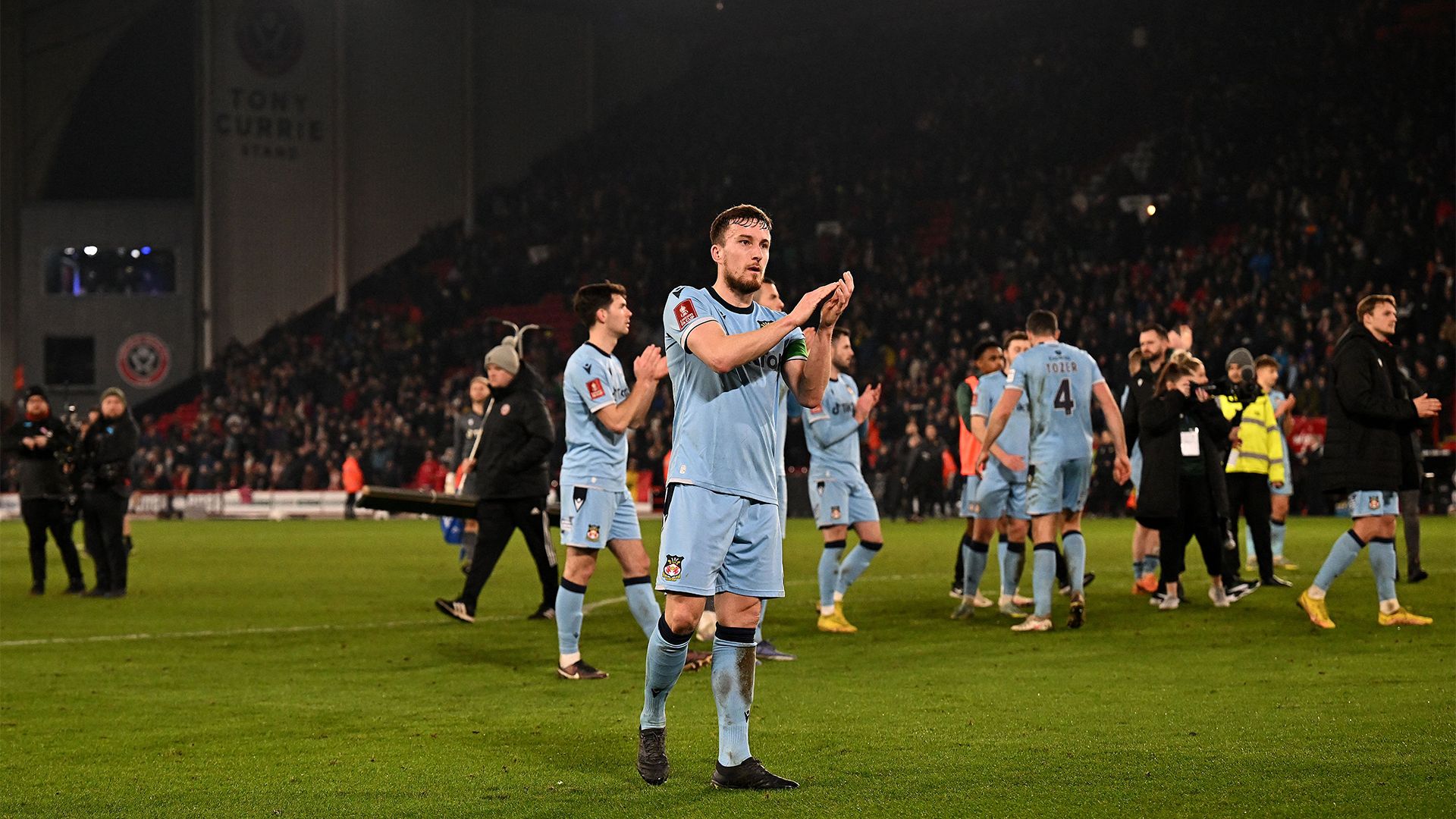 Wrexham players post-match Sheffield loss