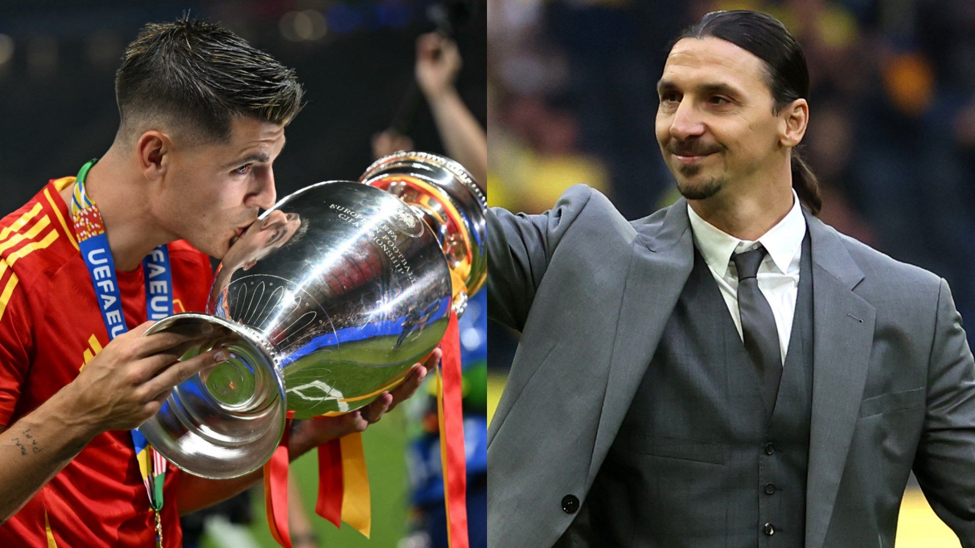 Alvaro Morata and Zlatan Ibrahimovic