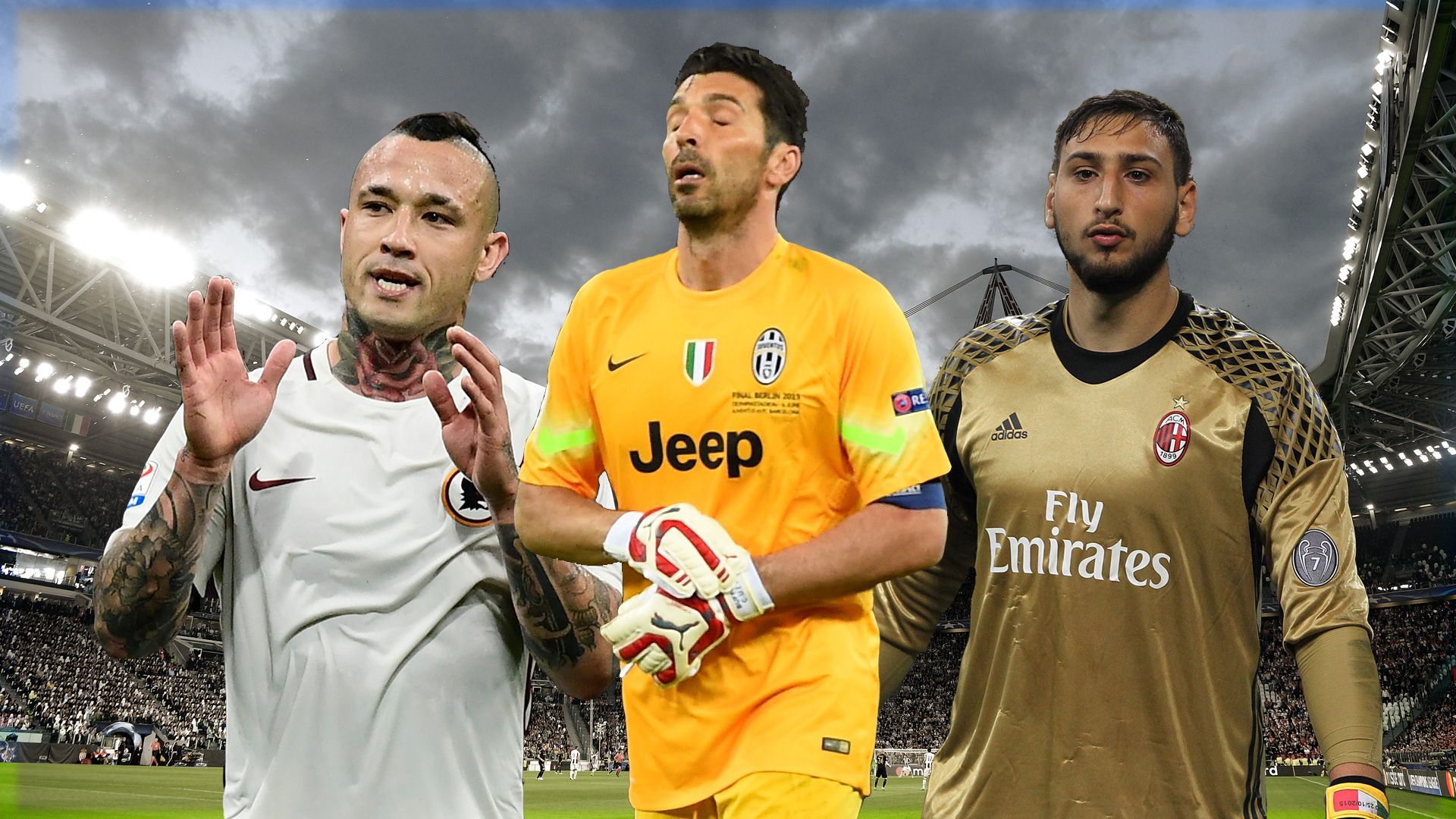 Serie A Buffon Nainggolan Donnarumma 11052017