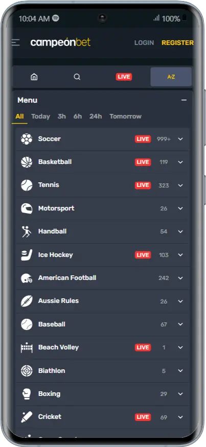 Sports Betting Market mobile