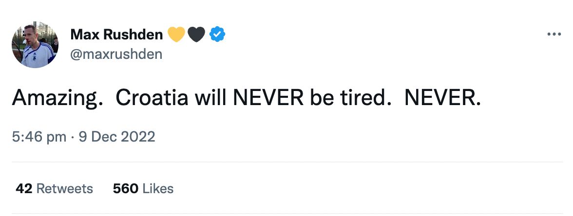Croatia Qatar 2022 Tweet