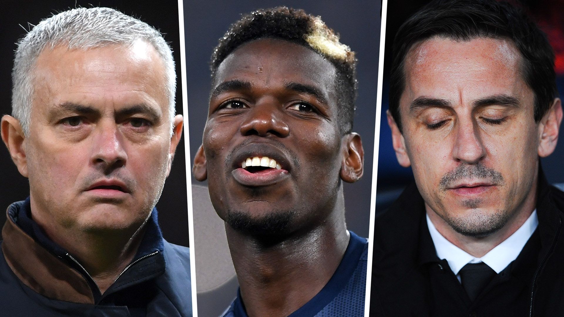 Jose Mourinho Paul Pogba Gary Neville