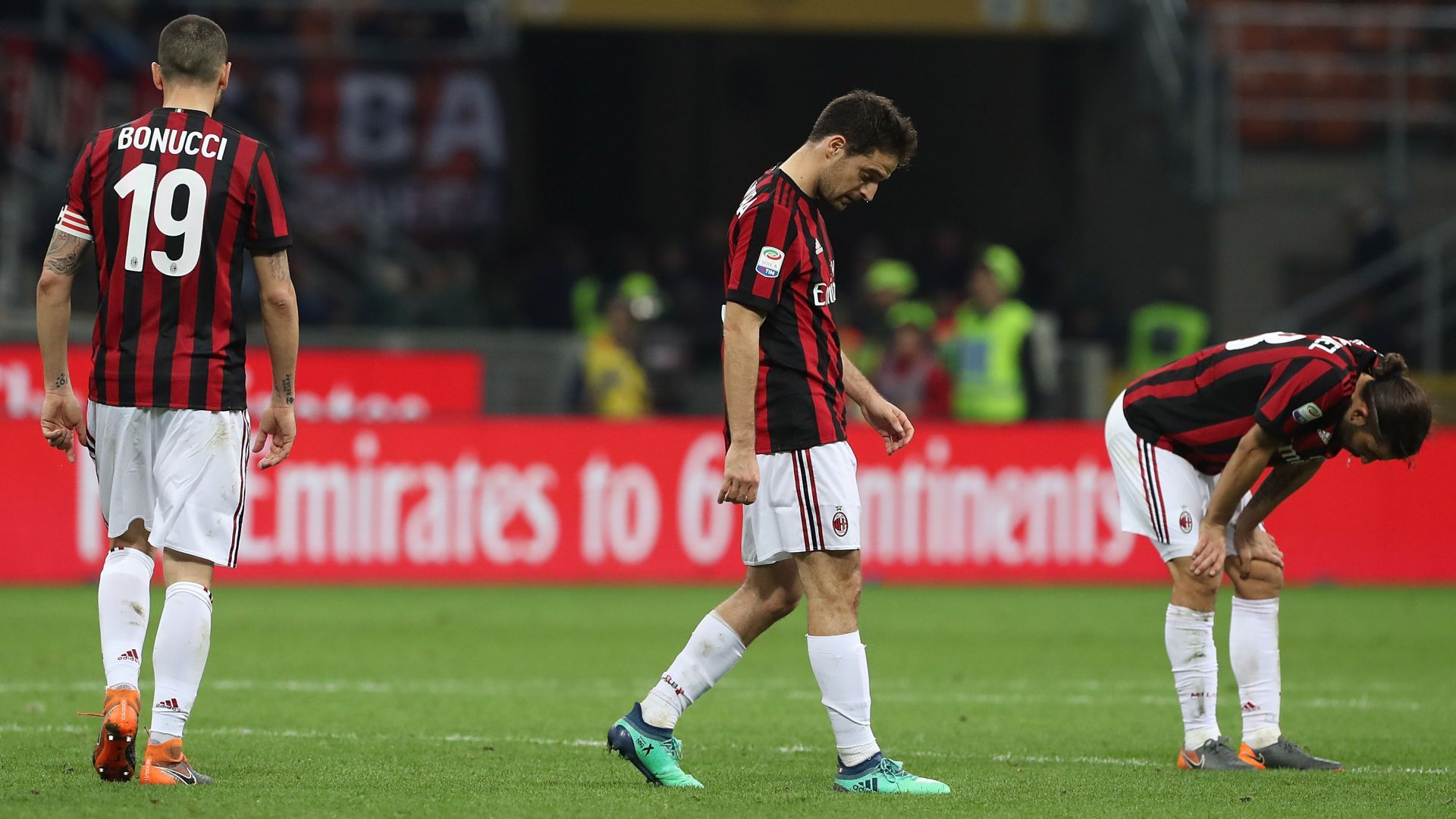 Leonardo Bonucci Giacomo Bonaventura Ricardo Rodriguez Milan Sassuolo 08042018