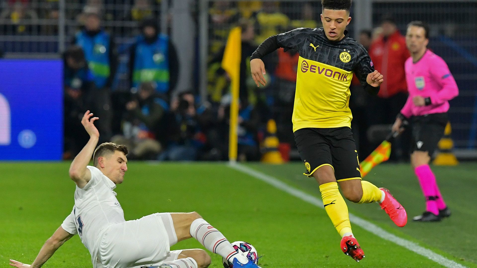 THOMAS MEUNIER PSG JADON SANCHO BORUSSIA DORTMUND CHAMPIONS LEAGUE 18022020