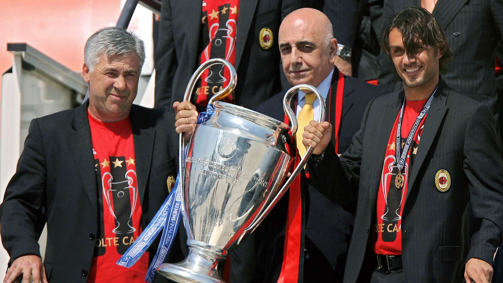 Carlo Ancelotti Paolo Maldini AC Milan Champions League