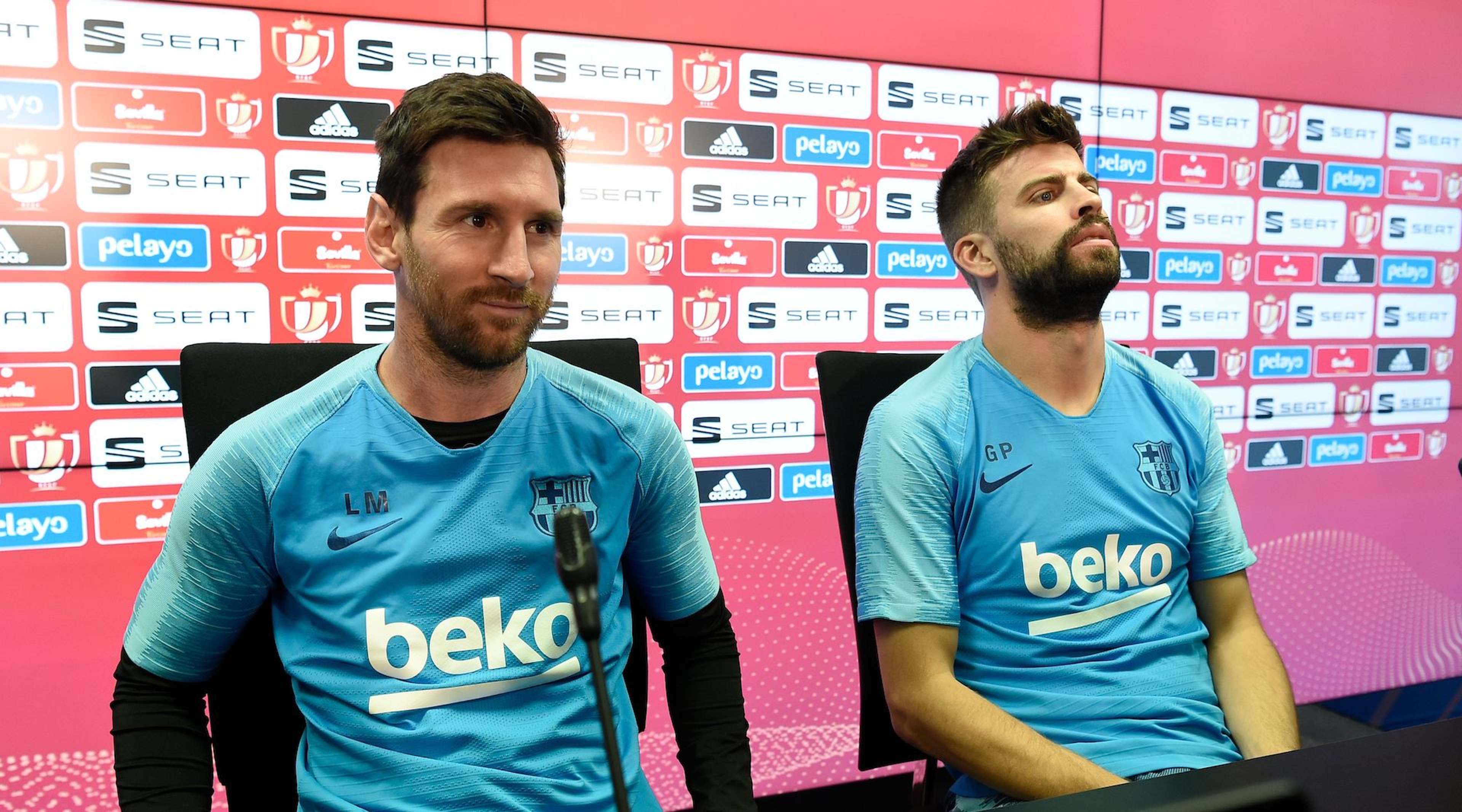 Messi Piqué rueda prensa Barcelona