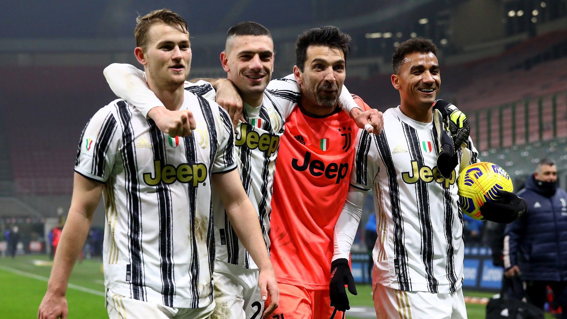 Juventus celebrating Inter Coppa Italia