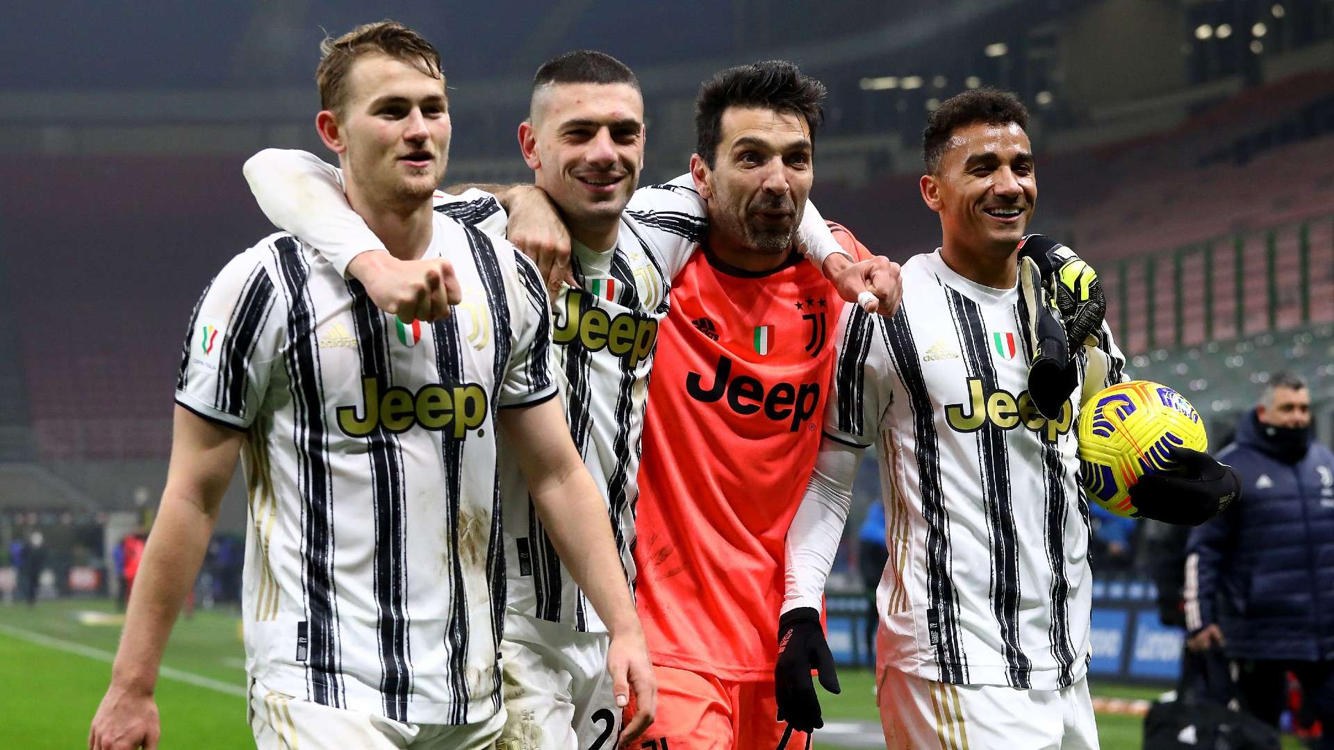 Juventus celebrating Inter Coppa Italia