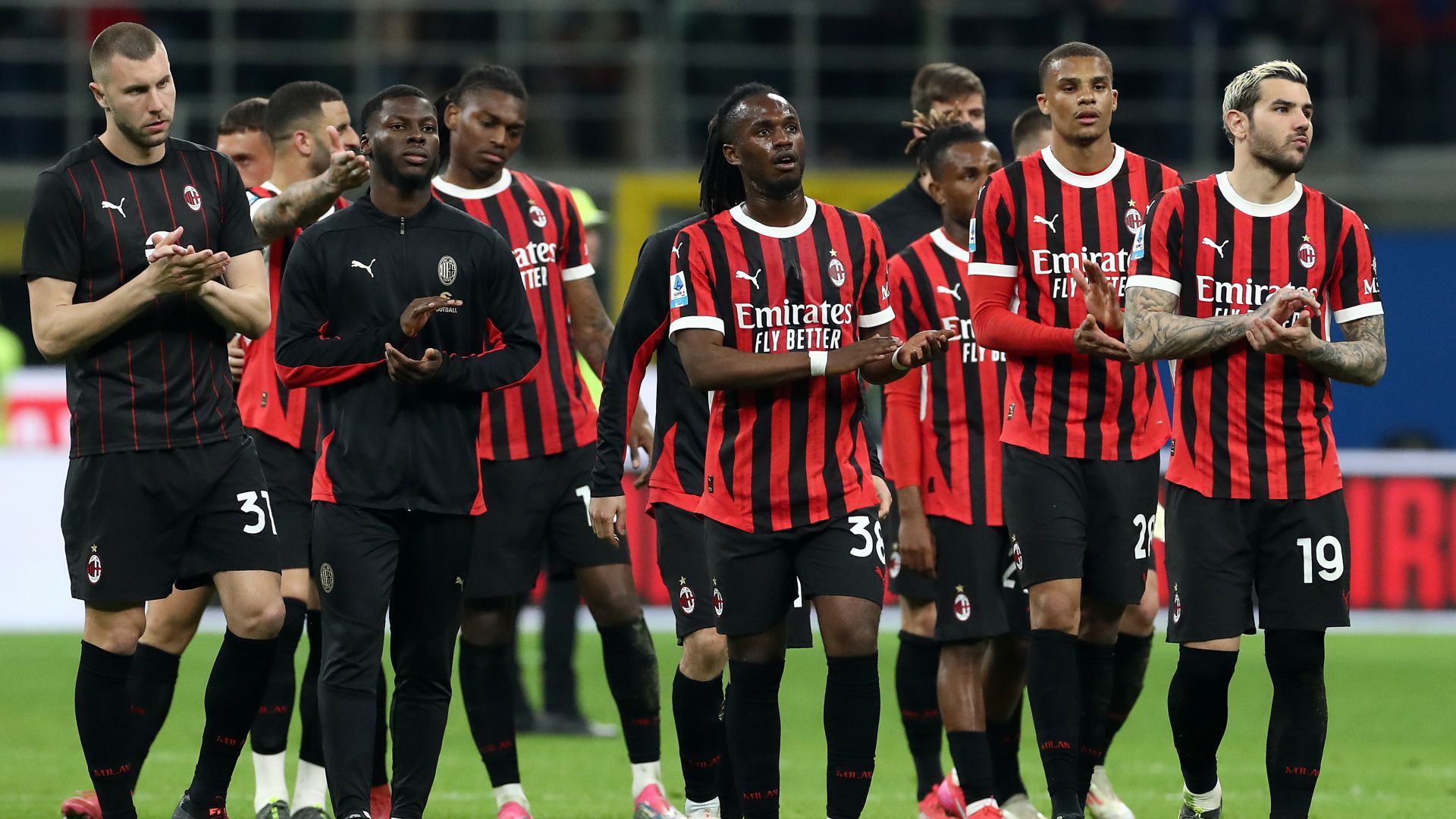 Milan players Milan Fiorentina Serie A