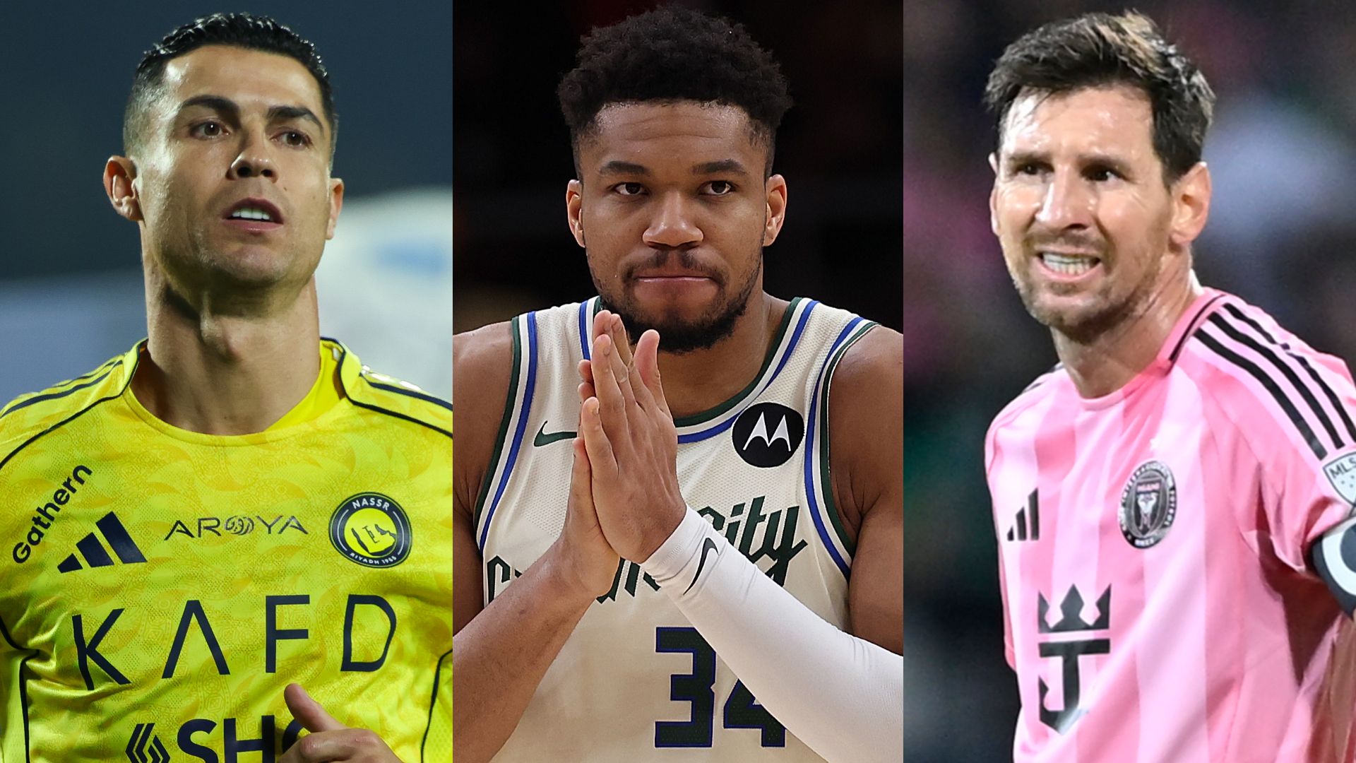 Giannis Antetokounmpo Cristiano Ronaldo Lionel Messi 2025-26