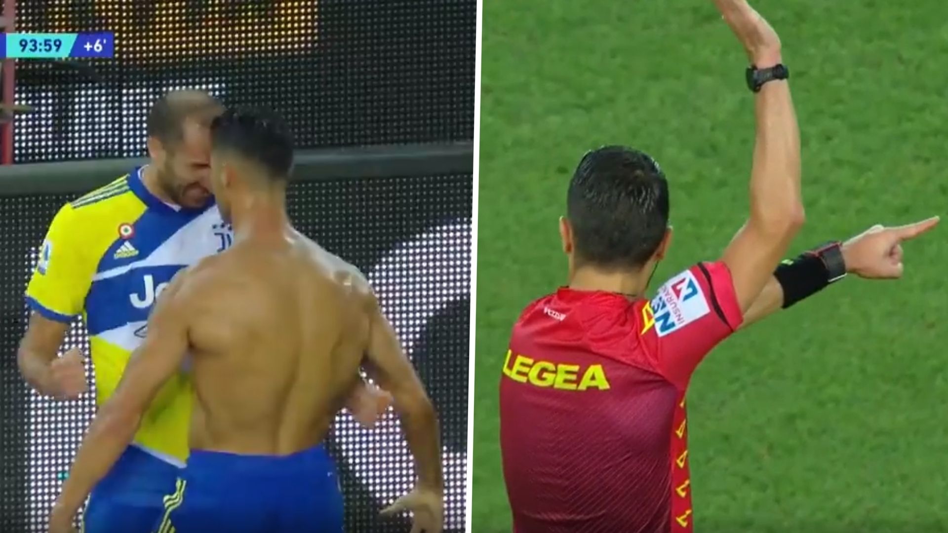 Cristiano Ronaldo Chielline Referee Juventus