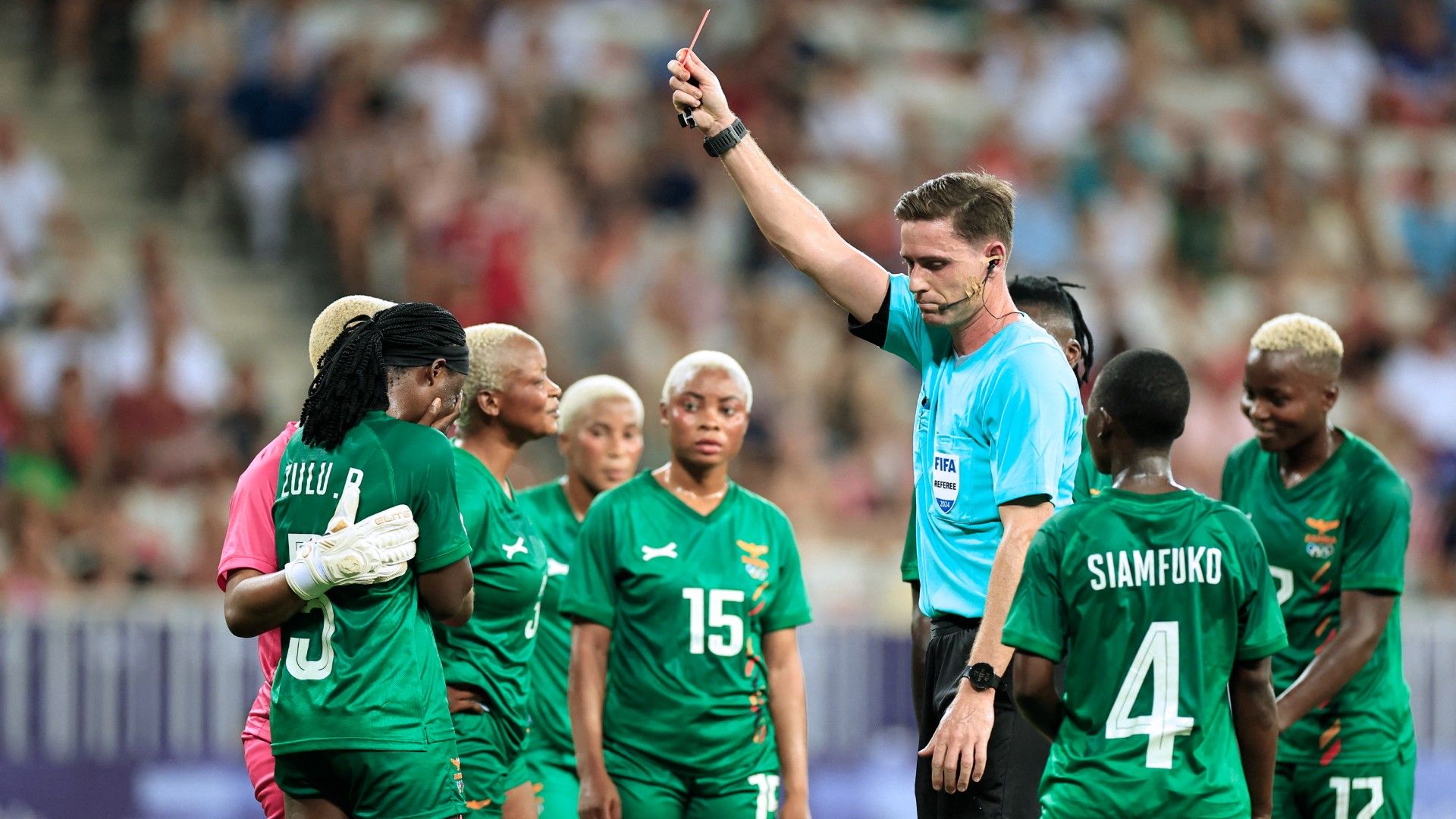 Zambia red card Olympics 2024