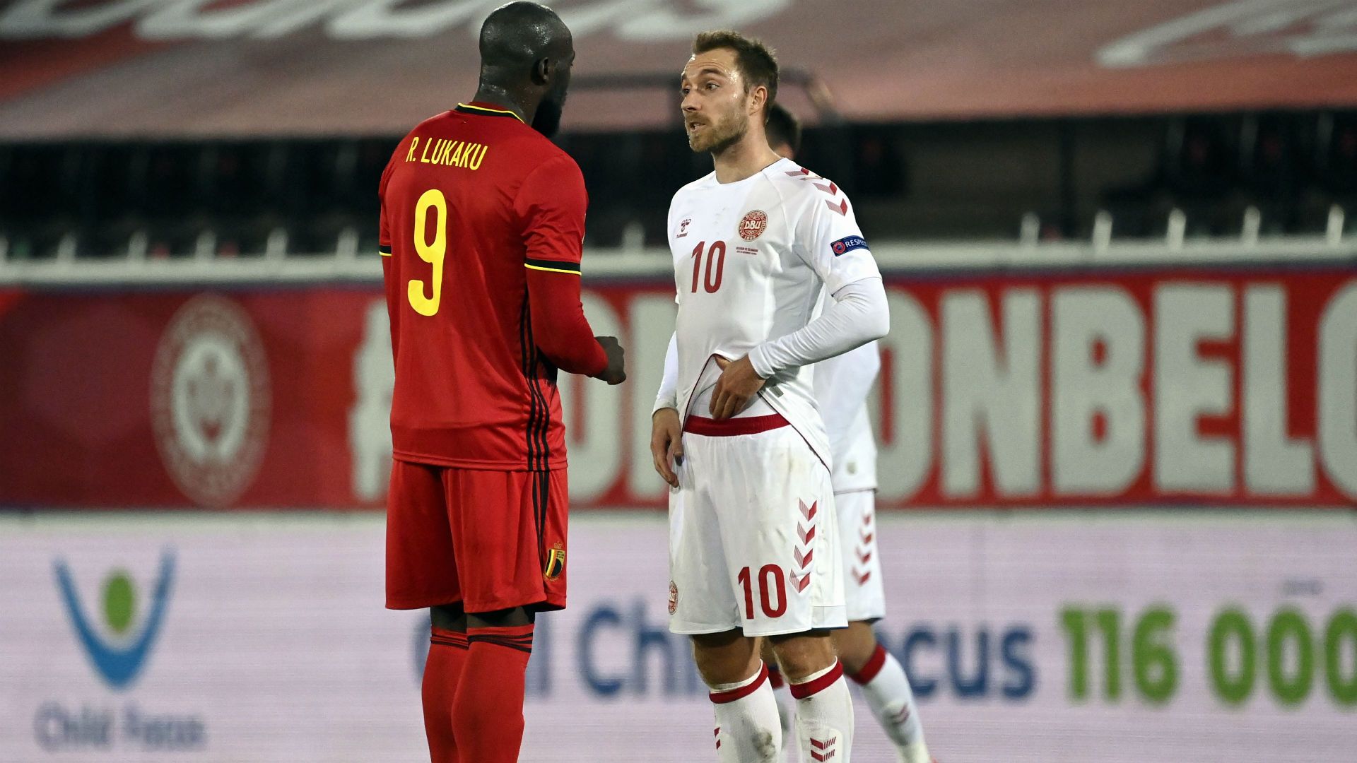 Romelu Lukaku Christian Eriksen Belgium Denmark