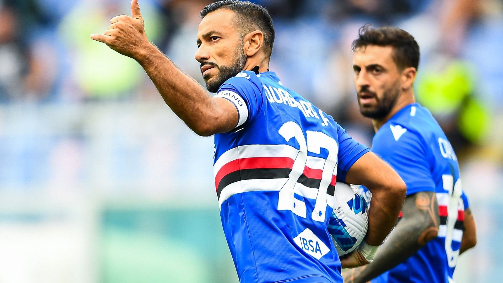 Quagliarella Caputo Sampdoria
