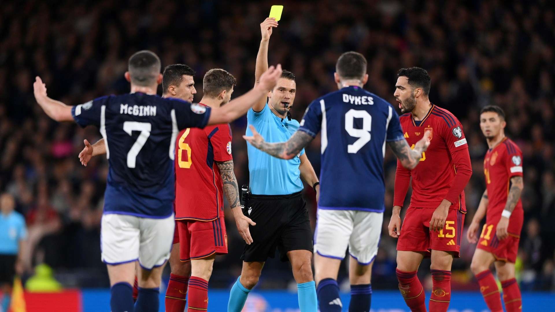 Spain Scotland Euro 2024 qualifying Sandro Schärer