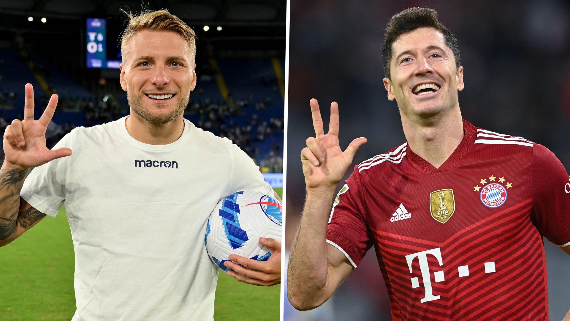 Ciro Immobile Robert Lewandowski triplé trois buts hat trick