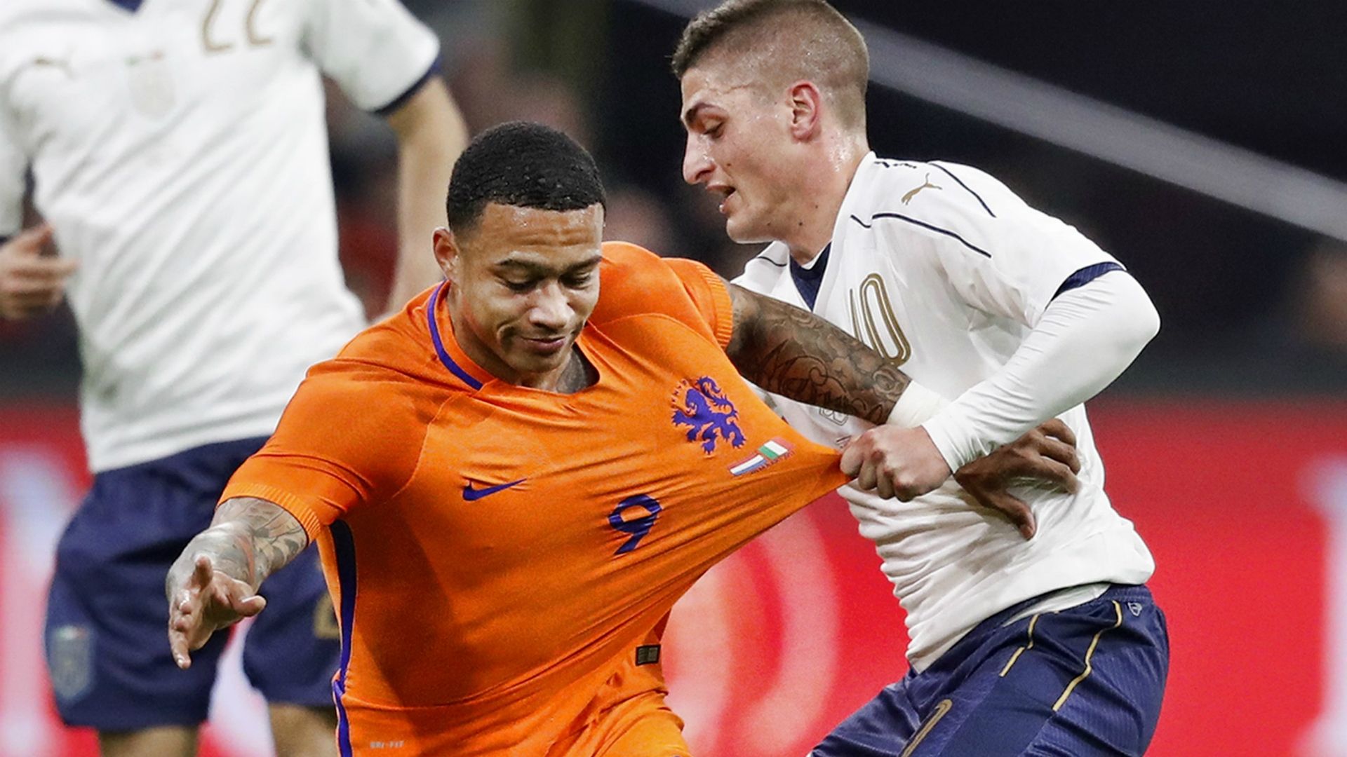 Memphis Depay Marco Verratti Netherlands Italy 03282017