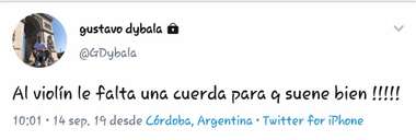 tweet gustavo dybala