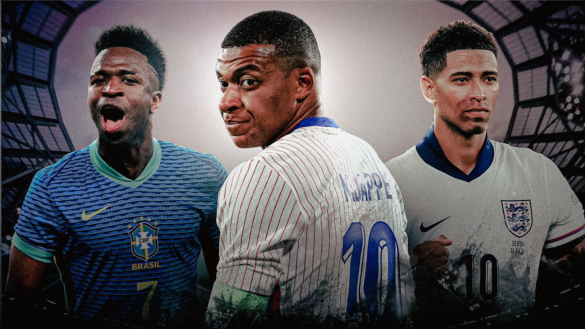 GFX Bola de Ouro Copa America Euro Vini Jr Mbappe Bellingham