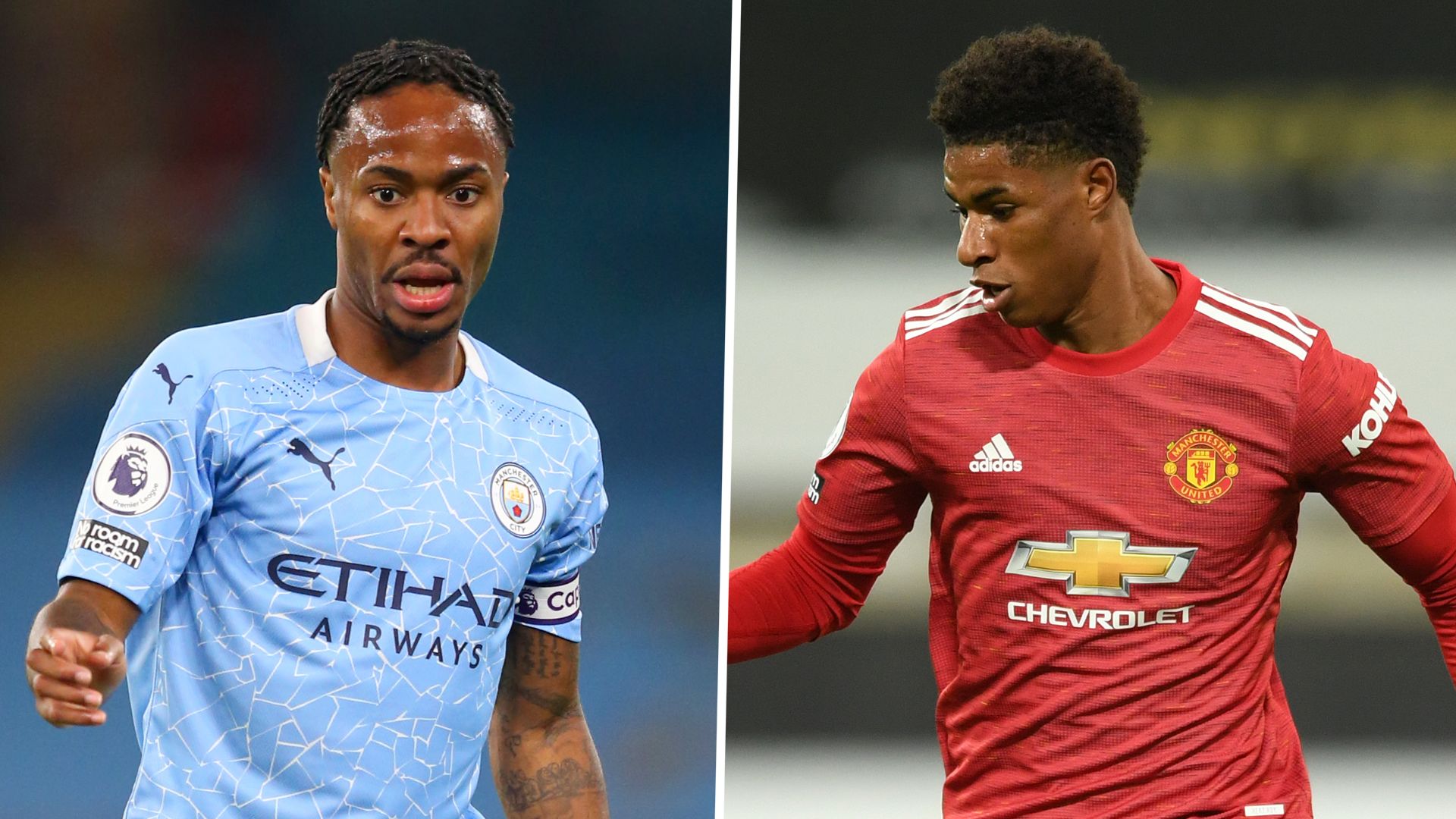 Raheem Sterling and Marcus Rashford split-main