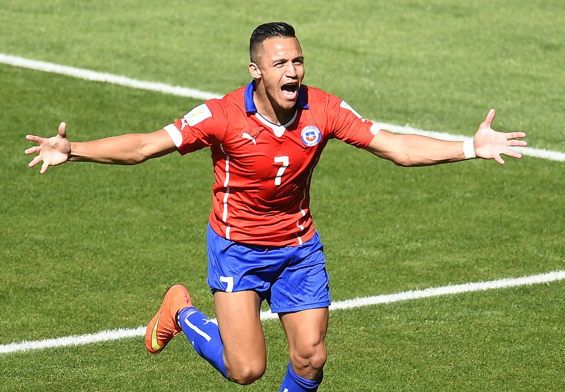 Alexis Sanchez Brazil Chile 2014 World Cup Last 16 06282014