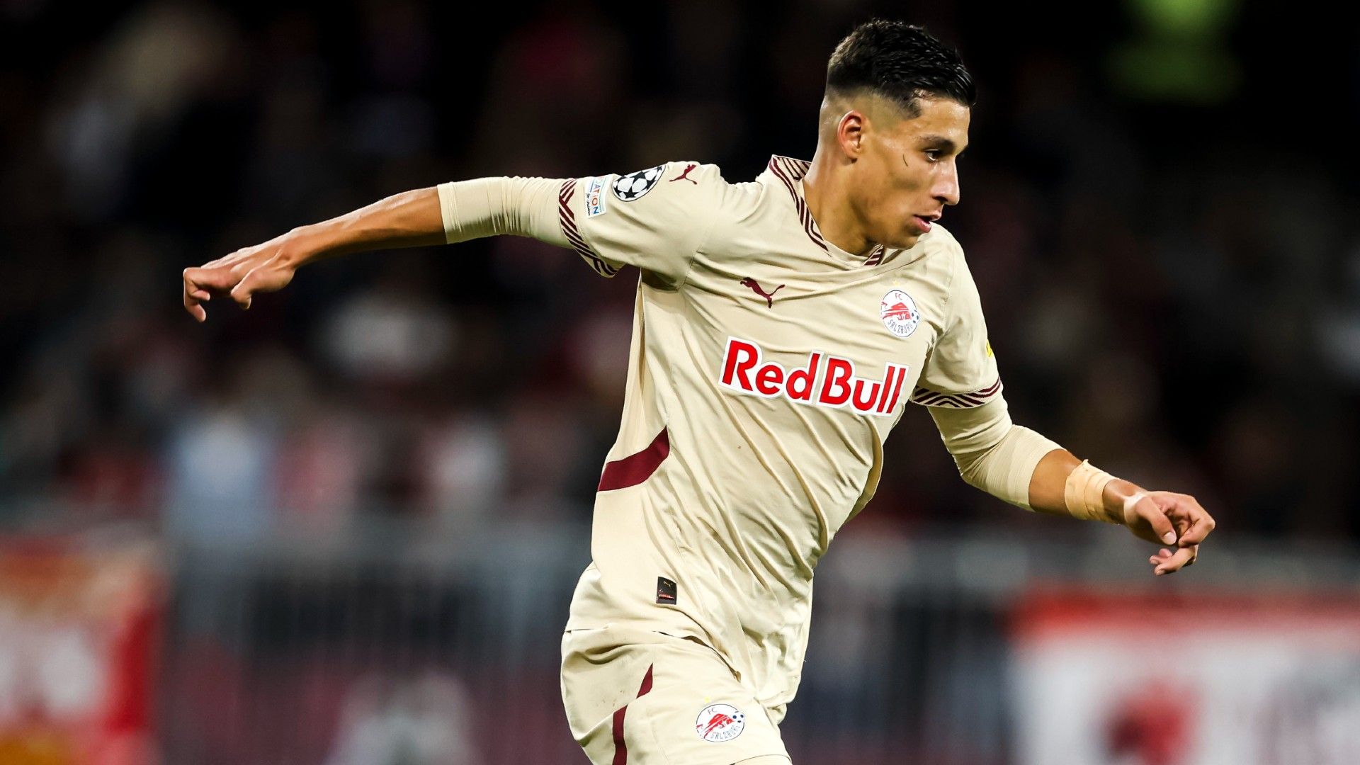 Adam Daghim of FC Salzburg runs with the ball